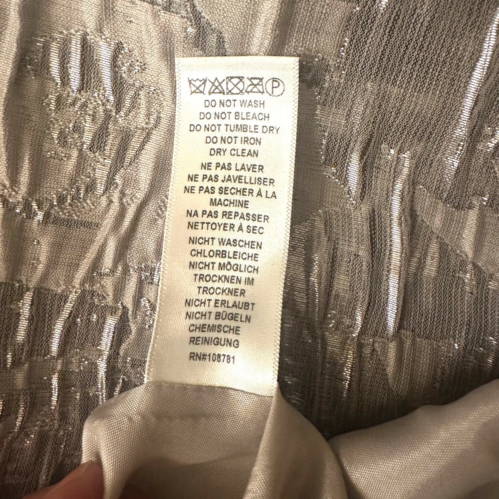 Aidan Mattox sleeveless gown, size 0 (though it might fit a 2) Gray/silver - Picture 6 of 6